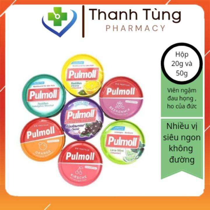 kẹo PULMOLL - kẹo ngâm giảm ho không đường - hộp 20g và 50g | Lazada.vn