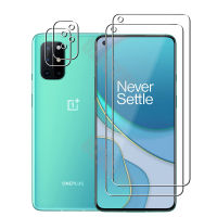 (2+2) สำหรับ OnePlus 8T Plus / 8T 5G (2 ชิ้น) ฟิล์มเลนส์กล้อง &amp; (2 ชิ้น) ป้องกันโทรศัพท์ปกป้องหน้าจอกระจกเทมเปอร์ยาม-Aluere