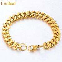 【hot】✥  7mm Width Mens Cuban Gold Color Fashion Can Wholesale