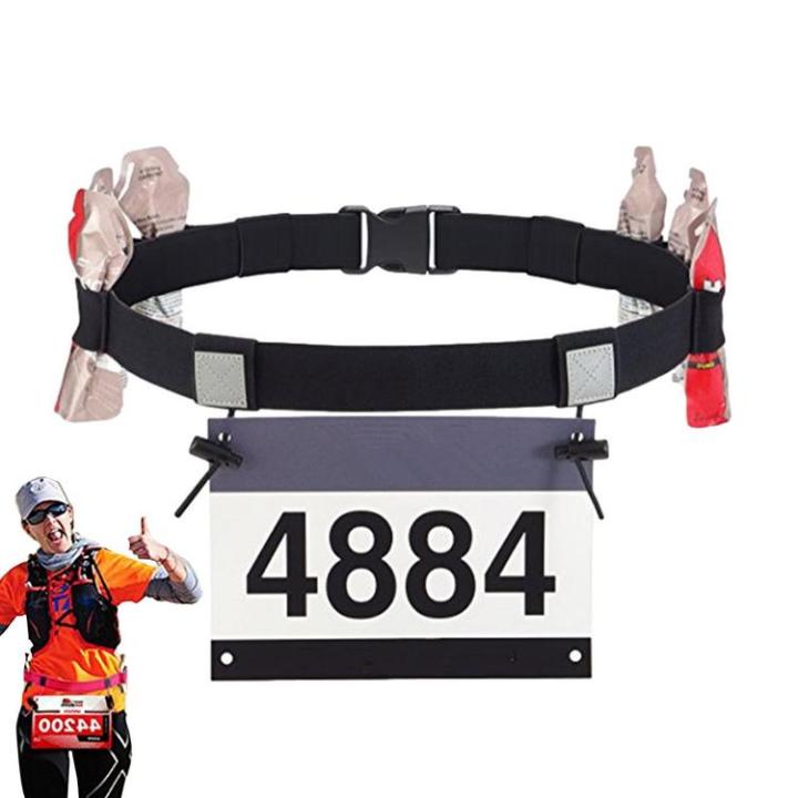 race-number-belt-resilient-reflective-triathlon-race-belts-for-running-adjustable-wear-resistant-race-bib-holder-with-6-energy-gel-hoops-for-marathon-cycling-smart