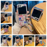 เคส Samsung Galaxy เคสพีซีพลิกได้5G พับเคสมือถือกันกระแทกโทรศัพท์หน้าจอพับได้เปลือกแข็งป้องกันโทรศัพท์ลายการ์ตูนความรัก