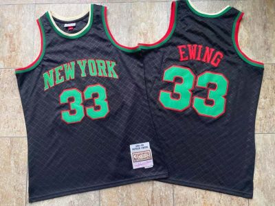 Top-quality Hot Sale Mens New York Knicks 33 Patrick Ewing Mitchell Ness 1991-92 Neapolitan Jersey - Black