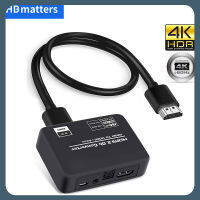 HDMI 2.0เครื่องแยกสัญญาณเสียง4K 60Hz สำหรับ PS5 Xbox Series X 4K ตัวแปลงเครื่องแยกสัญญาณเสียงตัวแยกออดิโอ HDMI SPDIF + 3.5 Mm เอาต์พุตเสียง