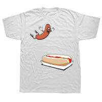 Hot Dog ดำน้ำเป็น Hotdog Bun T เสื้อฤดูร้อน Graphic Cotton Streetwear แขนสั้นวันเกิดของขวัญเสื้อยืดบุรุษเสื้อผ้าคุณภาพสูง