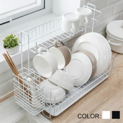 ชั้นวางจานมีช่องระบายน้ำผ้าเช็ดในครัวที่ใส่ของอ่างล้างจานถ้วย L ตะกร้าที่จัดเก็บเครื่องมือบนโต๊ะอาหารขายดี