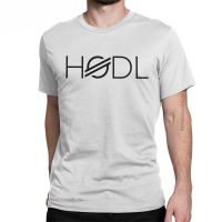 เสื้อยืดคอกลมแขนลำลองขาสั้นพิมพ์ลายแฟชั่น100% เสื้อยืดกราฟิก Bitcoin บล็อกเชน