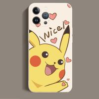 【สำหรับ iPhone】เคสโทรศัพท์สไตล์การ์ตูน Pikachu สำหรับ  for iPhone 14 13 Pro Max/12 Pro Max/11 Pro/XS Max/XR/X/8/7 Plus โทรศัพท์กันกระแทก