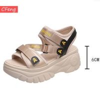 COD สินค้าแฟชั่นCFeng Fashion Womens Sandals Korean Sandal Summer Thick Sole Woman Sandal Slipper 5g29