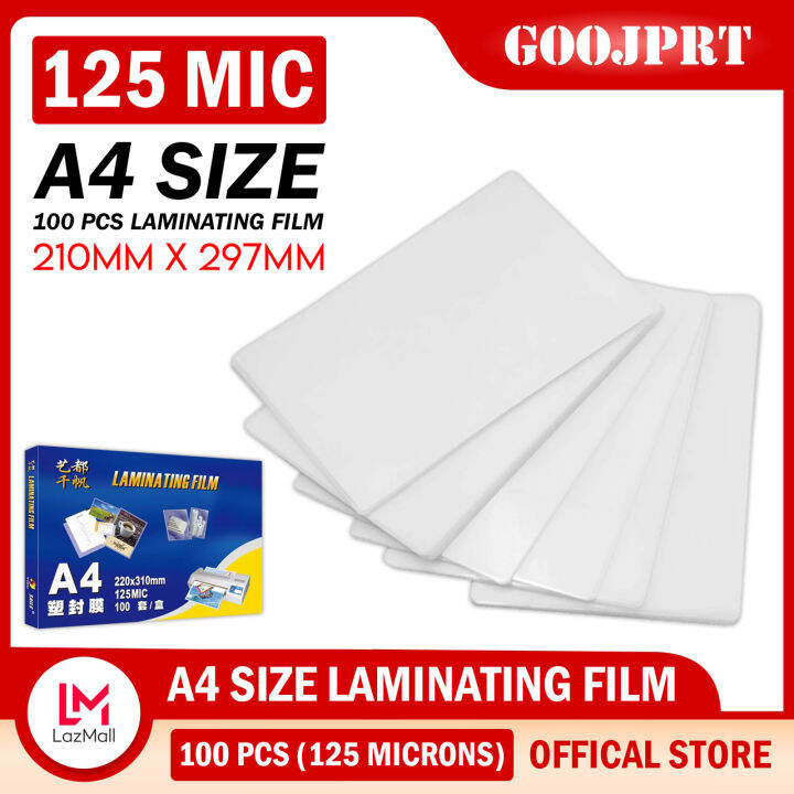 GOOJPRT 100pcs YIDU A4 Laminating Film ( 55 100 125 200 MICRONS ) for A4 / A3 Laminator
