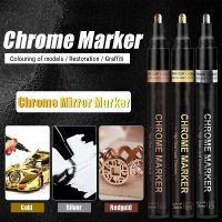 1Pcs Chrome Mirror Marker DIY Silver Liquid Chrome Pen Metal Waterproof Gold Paint Marker Craftwork Pen 0.7/1.0/3.0mm for Glass