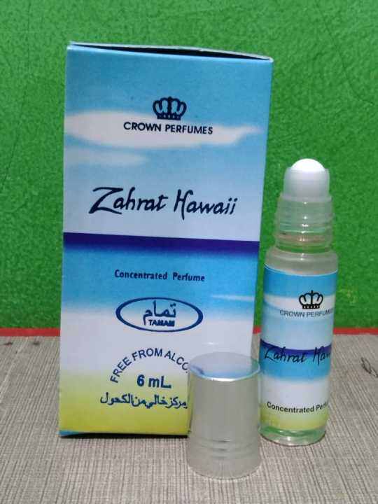 ZAHRAT HAWAI PARFUM KEMASAN 6ML CROWN PERFUMES MINYAK WANGI ROLL ON NON ...