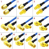 ☃ SMA Male Plug to SMA Female Jack Connector RG402 0.141 RF Coaxial Cable SMA Type Straight/Right Angle High Frequency Test Cable
