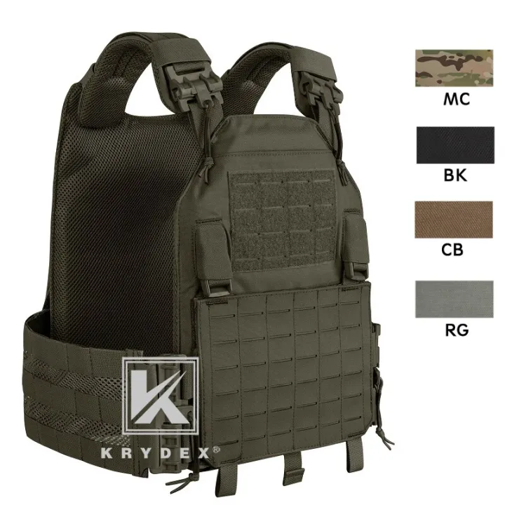 KRYDEX Tactical Laser Cut Vest + Front Panel Set MOLLE Quick Release ...