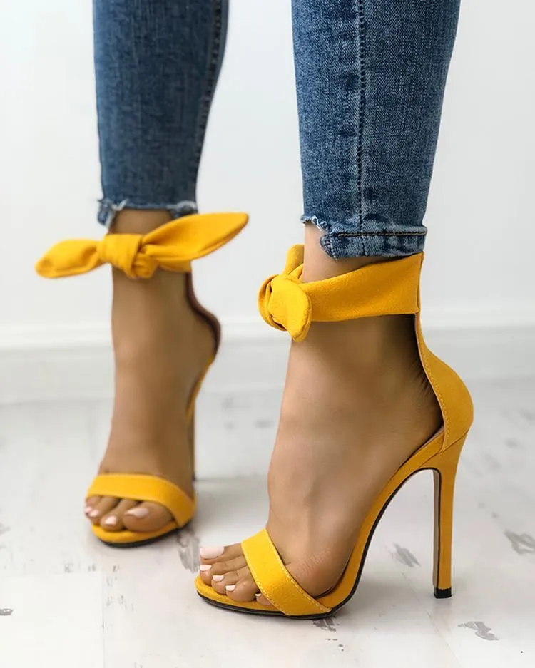 yellow gladiator heels