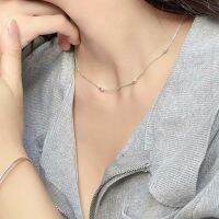 bead chain necklace silver สร้อยคอเงินแท้/เงินแท้925/สร้อยคอเกาหลี