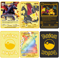 10 Styles Pokemon Cards Metal Cards 1st Edition Charizard Pikachu VMAX GX Anime Battle Game Carte Collection Kids Gift Toys