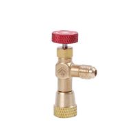 Flow Control Vavels Knob Refrigerant Charging Copper Alloy Tool Hose Connector Accessories Safety Replacement For R404A R407C