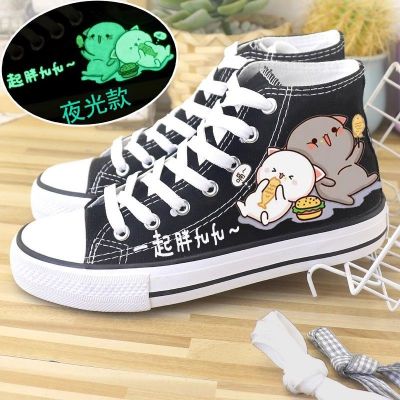 ✚☁  High help female canvas shoes white shoe 2023 chun xia han edition joker students shoe breathable sandals womens shoes mens shoes