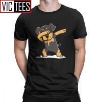 Men T-Shirt Dabbing Rottweiler Funny Novelty 100 Percent Cotton Rottie Dog Dance Dabbin Dab T Shirt New Oversized