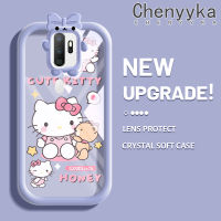 เคส Chenyyka สำหรับ OPPO A5 2020 A9 2020 A11 A11x การ์ตูนน่ารักลายแมว Hello Kitten ใหม่อัพเกรดซิลิโคนสีกันกระแทกแบบใสนิ่มเคสมือถือเคสโปร่งใสลายกล้องถ่ายรูปสร้างสรรค์ฝาครอบป้องกัน