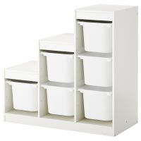 [สอบถามสต๊อคก่อนสั่งซื้อนะคะ!] IKEA TROFAST ทรูฟัสท์ กล่องลิ้นชักเก็บของ, ขาว, 99x44x95 ซม. อิเกีย ของแท้100%