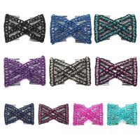 Women Pearl Beads Elastic Hair Combs Double Slide Magic Bun DIY Hairstyle Making Tool Metal Novelty Hair Clip Accessories