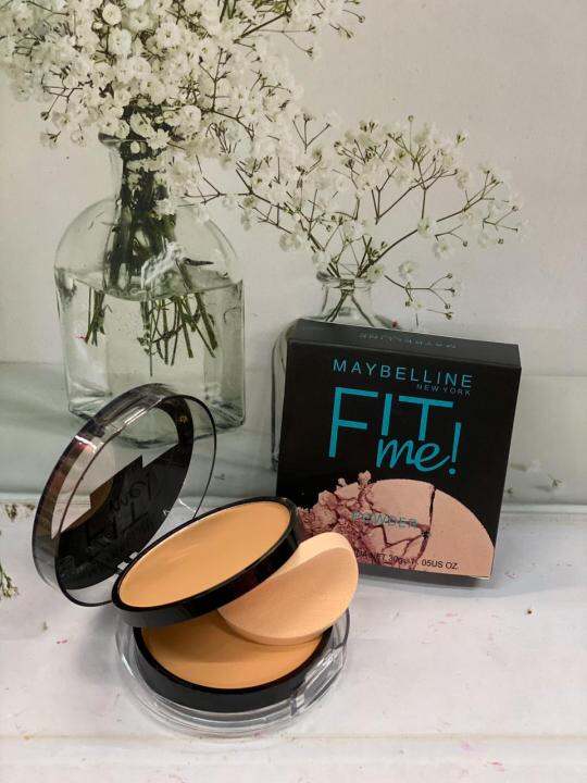 Bedak Maybelline Fit Me Matteporeless Compact Powder 2 In 1 Lazada