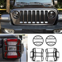 for Jeep JL Car ABS Headlight Cover, Taillight Trim Decorative Covers for Jeep Wrangler JL 2018-2020