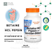 Doctors Best, Betaine HCI Pepsin &amp; Gentian Bitters x 120 แคปซูล (Capsules)