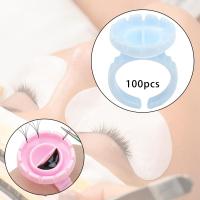 Baosity 100x Glue Rings  Eyelash Glue Fan Cup Rings for Eyelash Extension Nail Art Volume Lashes Fan