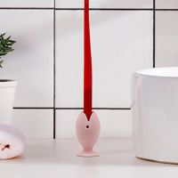 Useful Silicone Toothbrush Holder Multi purpose Strong Adsorption Cute Cartoon Small Fish Tooth Brush Stand Rack