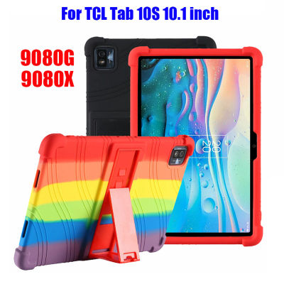 TCL Tab 10S 9080G 2021 4G เคสแท็บเล็ตสำหรับ TCL 10 9081X 10.1นิ้วซิลิโคนนิ่มพิเศษกันกระแทกฝาหลังมีขาตั้ง