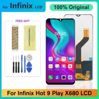 สำหรับ Infinix Hot 9 Play X680เปลี่ยนชิ้นส่วนจอสัมผัสแอลซีดีของเครื่องแปลงดิจิทัล X680C X680B