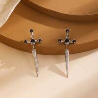 Exquisite Cross Sword Studs High Quality Women Men Trendy Gothic Style Accessories