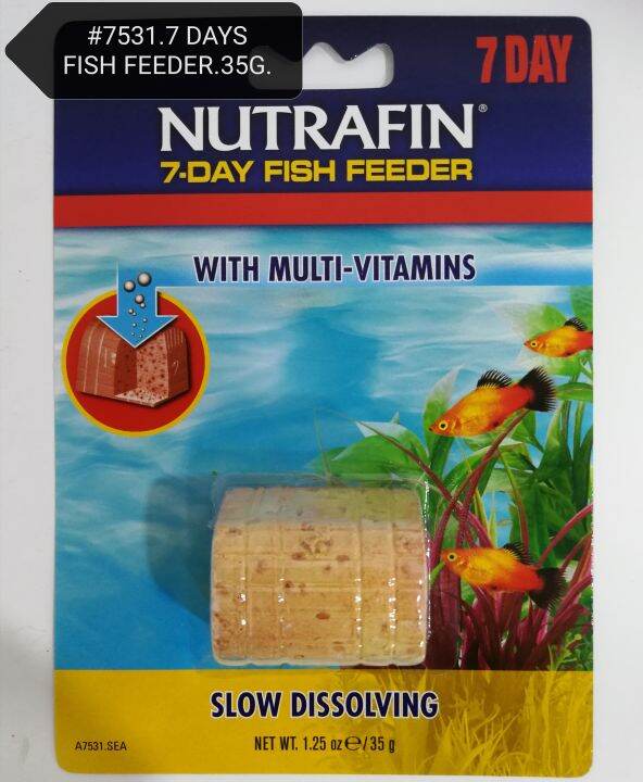 Nutrafin 7Day Fish Feeder Holiday Weekend Food Block 7Days 7 Day Days