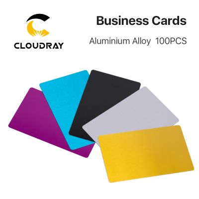 Cloudray 100PCS/LOT Business Name Cards Multicolor Aluminium Alloy Metal Sheet Testing Material for Laser Marking Machine