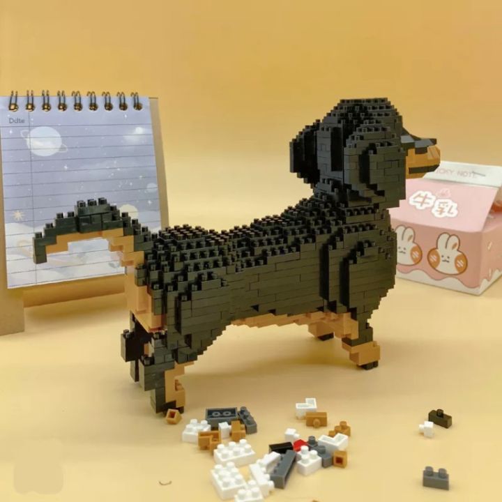 ชุดตัวต่อ-balody-18244-จำนวน-836-pcs-nano-building-block-สุนัขพันธุ์-ดัชชุน-ลายน่ารัก-น่าเก็บสะสม