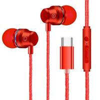 Hi-Fi Type-C Earphone Stereo Bass Headphone Wire Control Headset USB Type C Digital In-Ear Earbuds with Microphone for All Type-C Smart Phone