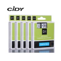 【New-store】 Gadget Lab Bd Cidy 5Pcs ใช้งานร่วมกับ Labelmanager 12มม.D1สีดำบน45010เทปตลับหมึกสำหรับ DYMO LM160 LM280 PNP