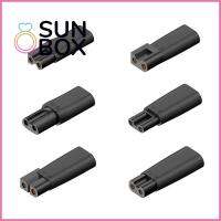 SUN BOX 6pcs/set สากลสากลสากล ปัตตาเลี่ยนตัดผม สำหรับ Pentium รูคู่ ปลั๊กอะแดปเตอร์ ตัวแปลงการชาร์จ เครื่องโกนหนวด ตัวเมีย Type-C