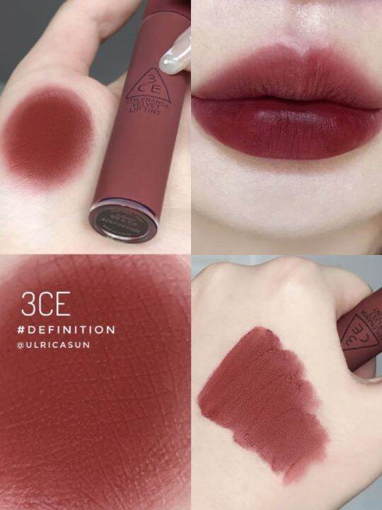 3-ce-labial-glair-taupe-velvet-lipstick-knowbetter-longed-for-bitter-bitter-coffee-hour-color-daffodil