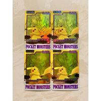 Pokemon Animation ตัวละคร Pikachu Skill Bluff Refraction Embossed Bronzing Card Anime Classics Game Collection ของเล่น Gift