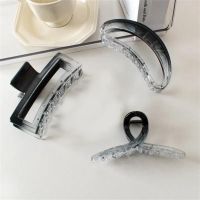 【jw】❀  Large And Gradient Hair Claws Transparent Ink Shower Accessories