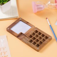 15/8 Grids Kawaii Cute Mini Wooden Paint Box Portable Color Paint Wooden Box Can Palette Painting Art Supplies Square Tray Gifts