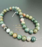 POOMJAI - หินหยก 5 สี Jade กำไลหินมงคล กำไลหินแท้ กำไลหินธรรมชาติ Lucky Stone ขนาด 8 - 12 มิลแบ่งขายเป็นเซต ฟรีไหมร้อย โชคลาภ ความอุดมสมบูรณ์