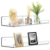 Wall-mounted Bathroom Organizer Non-perforated Kitchen Storage Transparent Acrylic Wall Shelf Kitchen Partition Shelf U-shaped Bathroom Storage