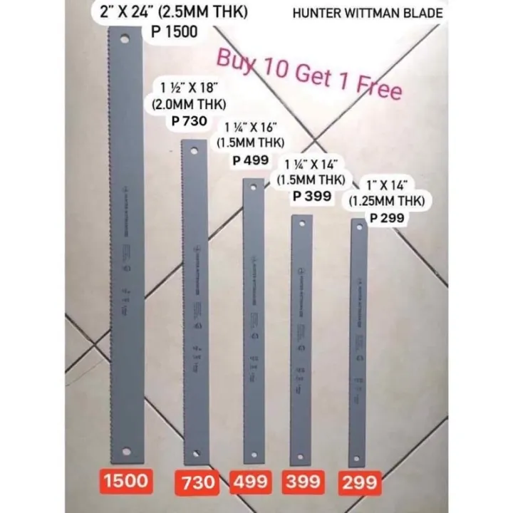 Hunter Wittman Hacksaw Blade (Made in Germany) Lazada PH