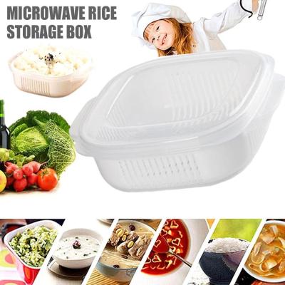 Microwave Heating Rice Storage Box Rice Preservation Preserving Rice Cover Box Freezing Packing Fresh-keeping B6I5