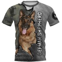 2023 German Shepherd 3D Printed Dog tshirts for women for men Summer Casual Tees Daily O-neck Short Sleeve Lovely T-shirt High quality T-shirt