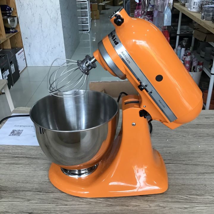 artisan-เครื่องผสมอาหาร-kitchenaid-สีส้ม-220v-เครื่องศูนย์ไทย